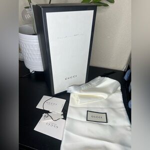 Gucci Shoe Box with Tags & Shoe Bags